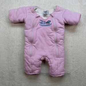 Baby Merlin Magic Sleepsuit Pink 3-6‎ Months Sleep Sack Swaddle Transition Small